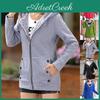 Fashion Womens Warm Zipper Thicken Cardigan Sweater Hooded Jacket