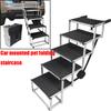 Hundetreppe für Autos Breit 5-stufig Hund Auto Treppen Faltbar Tragbar Haustier Treppen Leichtes Aluminium für Auto SUV und LKW 200 lbs