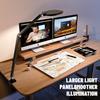 Led Desk Lamps for Home Office, Eye-Care Architect Light with Clamp, Dimmable Zoom Lighting with 3 Color Modes & 10 Brightness, Smart Computer Ring