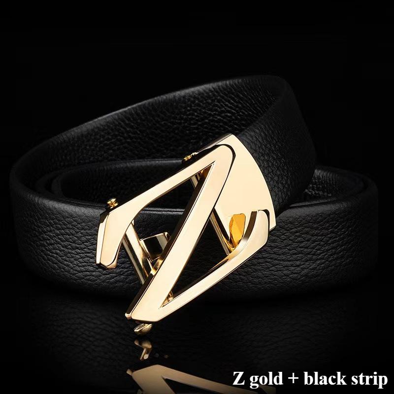 Men's High Quality Automatic Buckle Z Letter Men's Pants Waist Belt Simple Casual