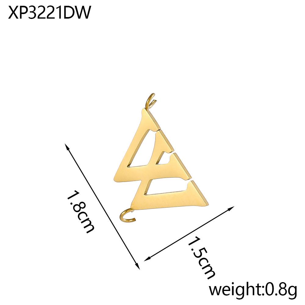 CARLIDANA Stainless Steel Gold Plated Capital Letters with Two Loops Waterproof Initial DIY Jewlery Making Charm Pendant
