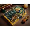 Peacock Leather Journal | Engraved Handmade Diary, Sketchbook