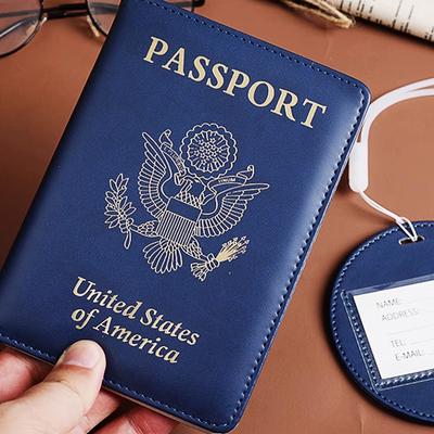 Passport Holder Pu Leather Passport Book Travel Passport Holder Protective Cover Multi-Functional