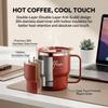 Sealed Thermal Water Cup With Handle Portable 304 Stainless Steel Double Insulated Coffee Mug Travel Office Milk Coffee Cup