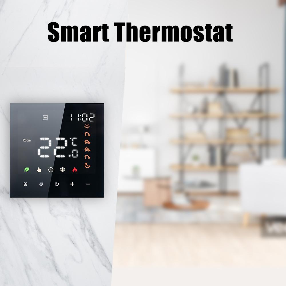 Smart Thermostat 16A Digital Programmable LCD Display Touchscreen Underfloor Heating Temperature