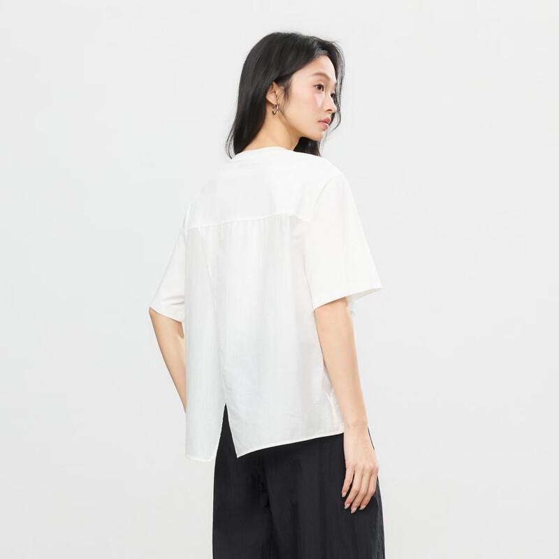Elva' Island Summer Irregular Short Sleeve Shirt