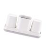 Toothbrush Holder, Toothpaste Storage Container, Bathroom   with 3 Compartments, Storage Tray for Electric Toothbrushes and Dental Supplies