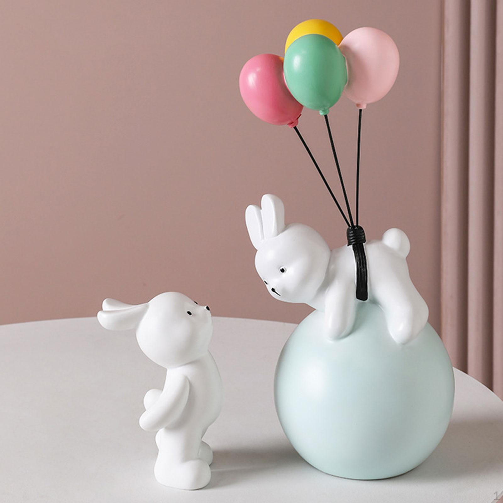 

Фигурка Зайца с Шариком, Летающая Фигурка, Забавные Настольные Украшения из Полирезины, Скульптура, Статуэтка Пары синий