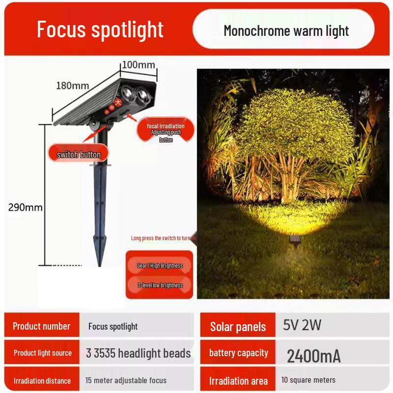 Solar Owl Eye Landscape Spotlight