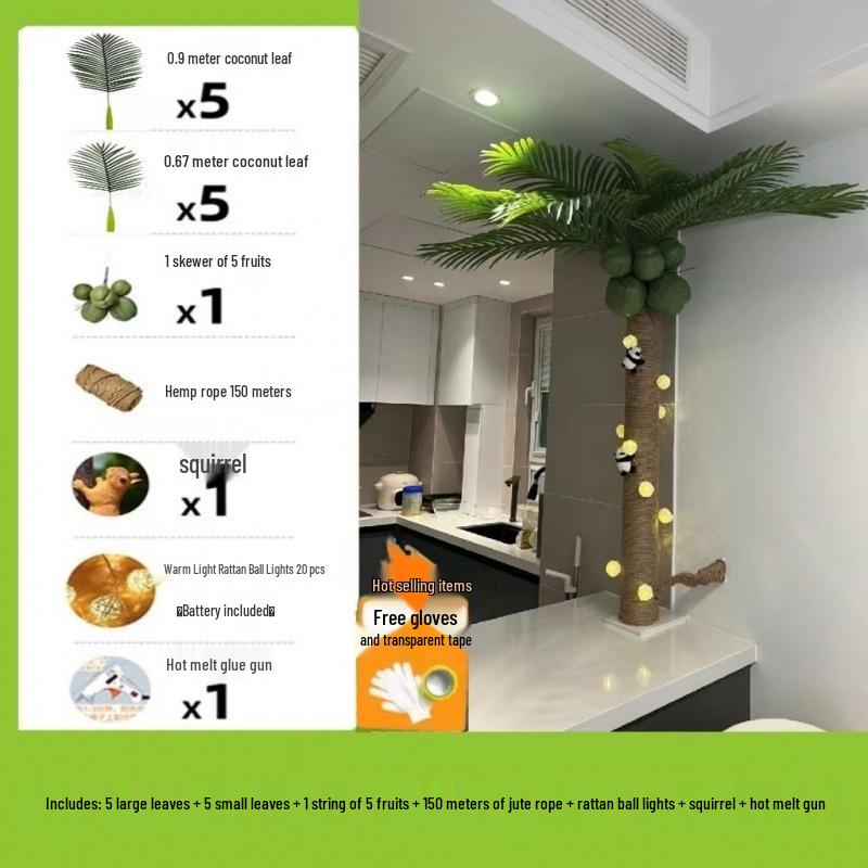 Indoor Coconut Tree Simulation: Enhance Balconies with Lush Greenery and Unique Decor