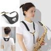 PU Leather Adjustable Length Neck Strap Padded Saxophone Neck Strap Harnesses Replacement Saxophone Neck Strap Easy Use