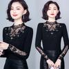 New Fashion Half-high Neck Lace Lace Lace Base Shirt for Autumn and Winter, Slim and Slim and Warm Long Sleeves
