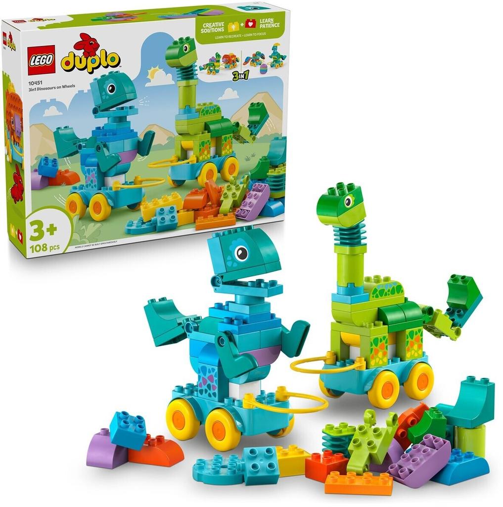 LEGO Duplo Constructor – Dino On Wheels 3-in-1 (10451)