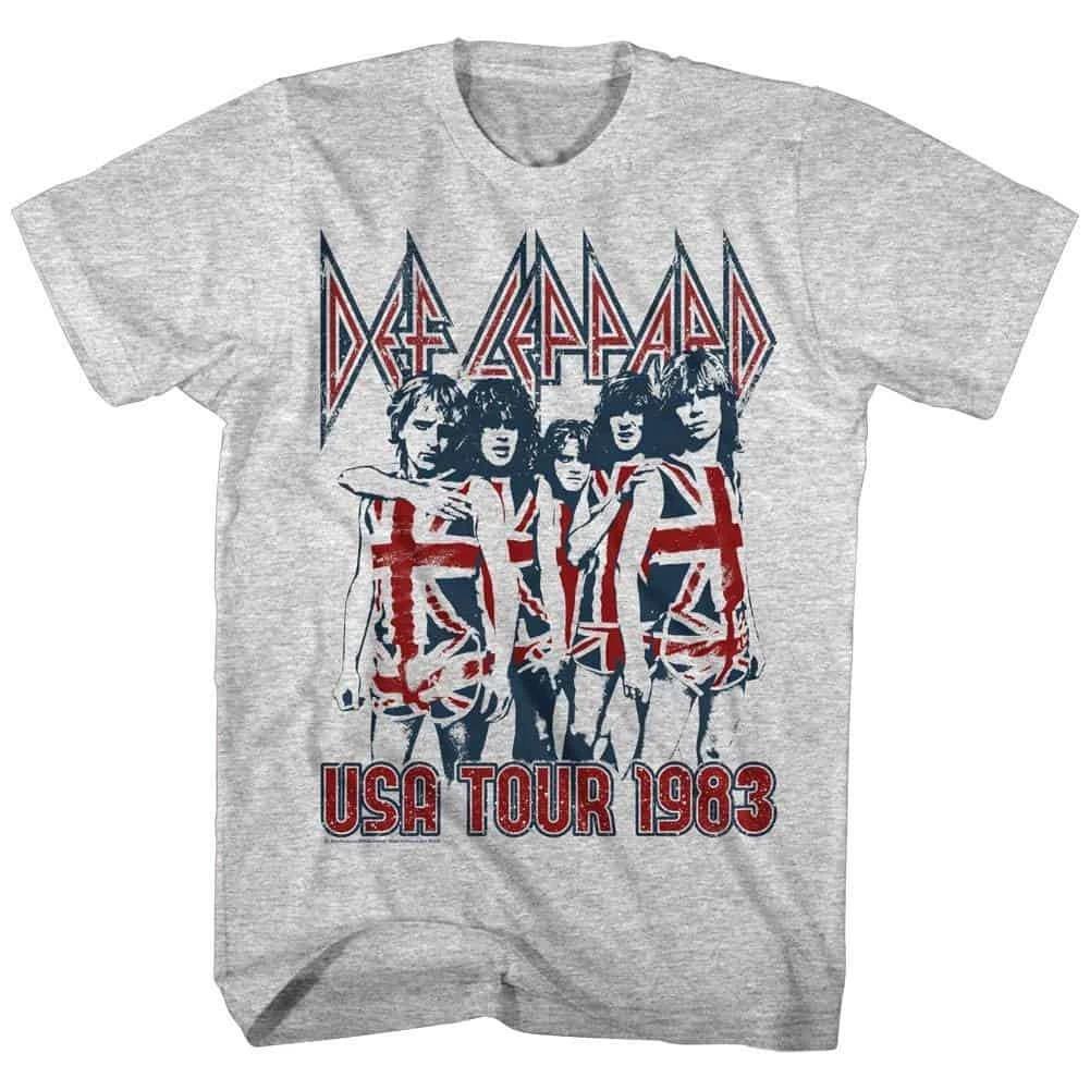 

Def Leppard USA Tour 1983 Men s T Shirt 4XL