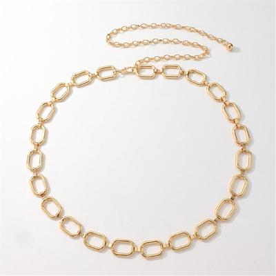 Metal Oval Waist Chain Women Belly Chain Belt Waist Jewelry Women Accessories