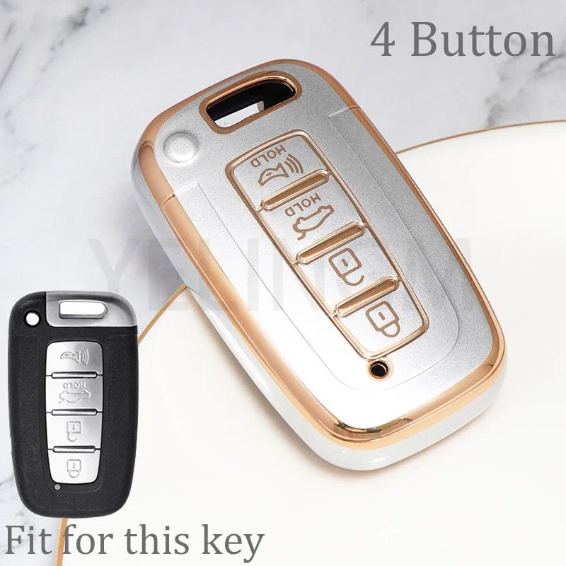 Tpu Key Case Cover 3 4 Buttons Fob For Hyundai Ix35 Elantra Sonata 8 9 For Kia Sportage K5 K2 Sorento Optima Forte 2011-