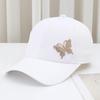 Koreanischer Stil Strass Schmetterling Sonnenschutz Baseballkappe Für Damen, Leichter Luxus Sport Sonnenhut