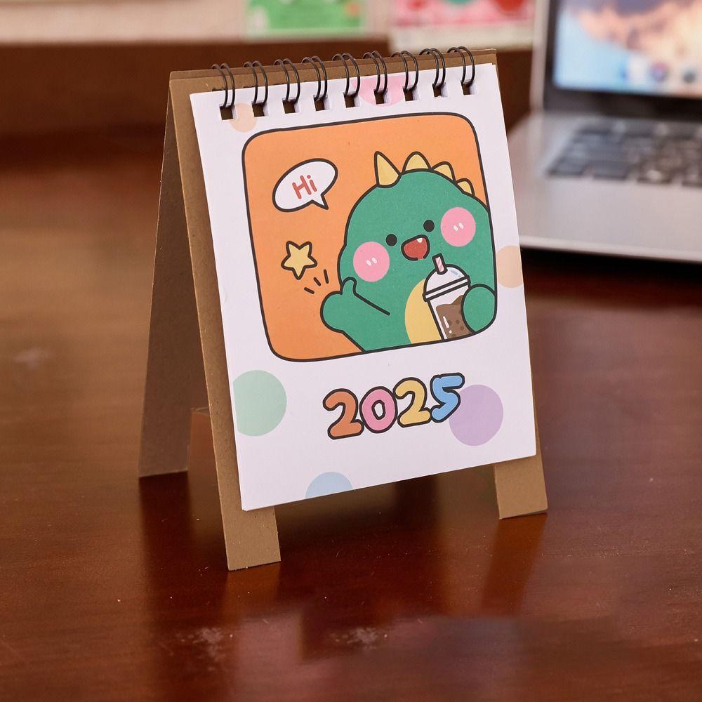 4Pcs/set Page Flipping Design 2025 Calendar Thickened Desktop Calendar Ornament  Kids Gift