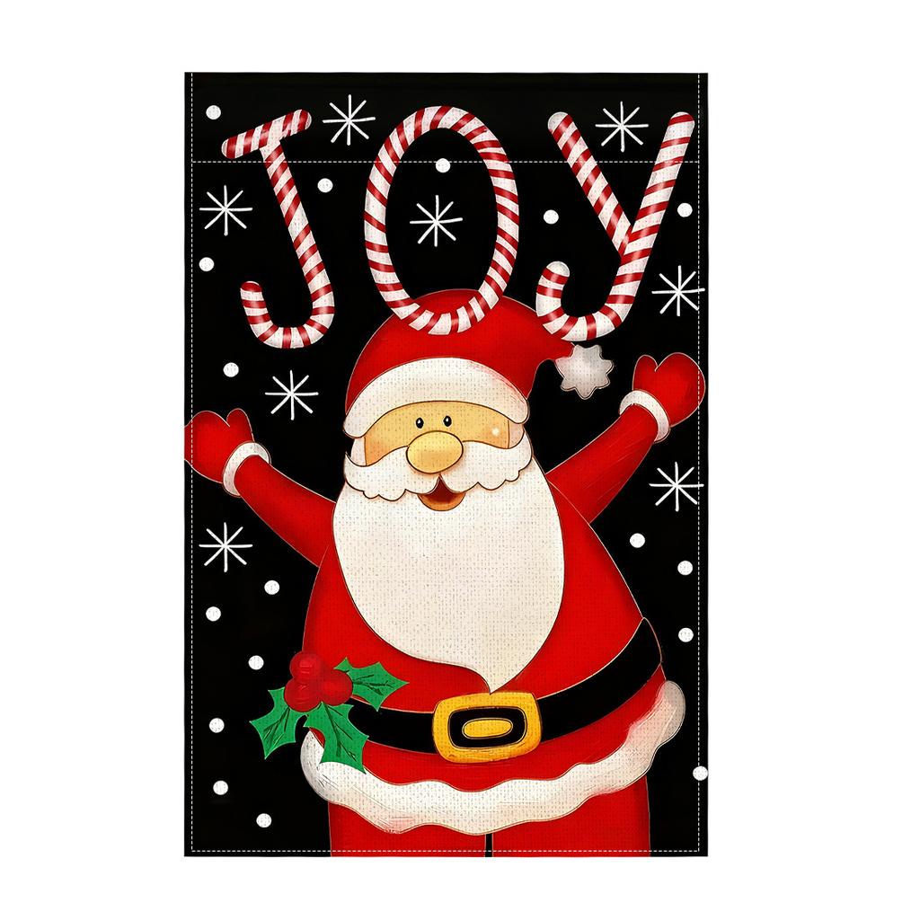 Christmas gingerbread Garden Flag 12x18 Inch Double Sided for Courtyard Outdoor Welcome Flag Decoration (Excluding flagpole)