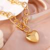 Cool Gold Color Metal Love Heart Pendant Necklace for Women Steampunk Necklace Chain Party Club Jewelry Gifts