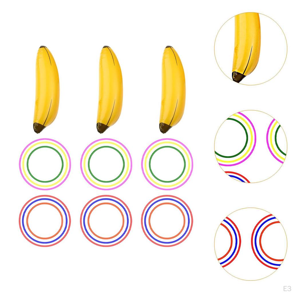 Inflatable Banana Ring Toss Game Bachelorette Party Accessories Decoration Tossing for Birthday