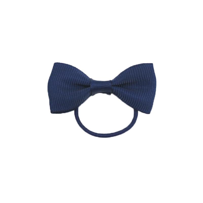 2-Inch Solid Color Bow Hair Tie for Girls - Grosgrain Ribbon Rubber Band