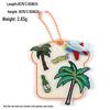Korean INS Style Luggage Tag Keychains - DIY Anti-Lost Bag Accessory with Embroidery Blank Cloth Patch