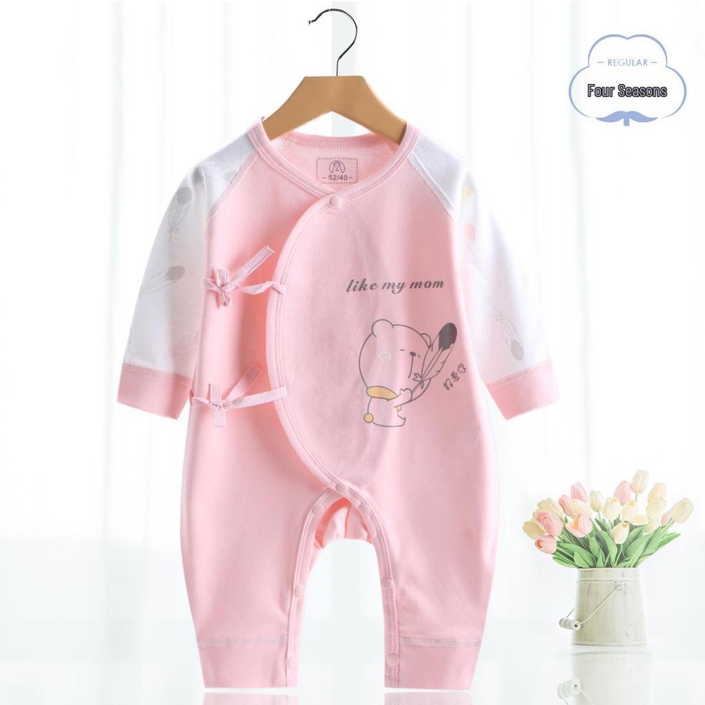 Newborn Baby Jumpsuit - Pure Cotton, Spring & Autumn, 0-6 Months, Base Layer & Crawling Rompers.