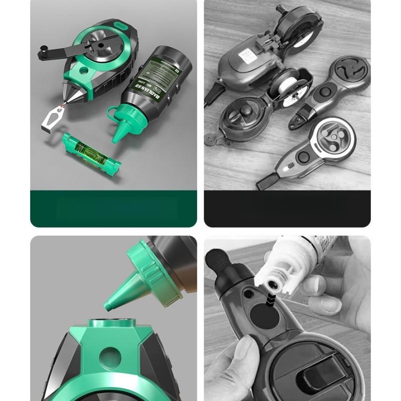 3Pcs Line Marking Tool Chalk Line Reel For Woodworking Workshop Home Renovation Enthusiasts With Quick Retraction And Fine Point