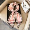 Small long thin bevel silk scarf Women's ethnic style belt Tie hair belt Tie bag ribbon tie yarn scarf Thin scarf