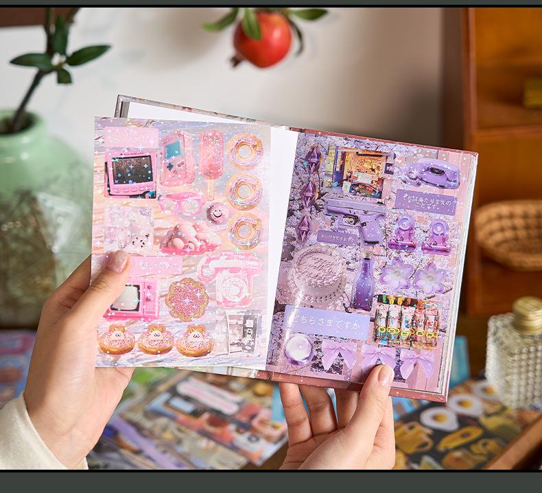 Falling Dream II: Japanese Retro Die-cut Sticker Book for Journals & DIY Collage