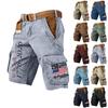 Pantaloncini Cargo Casual Stampati da Uomo per l'Estate con Tasche Multiple