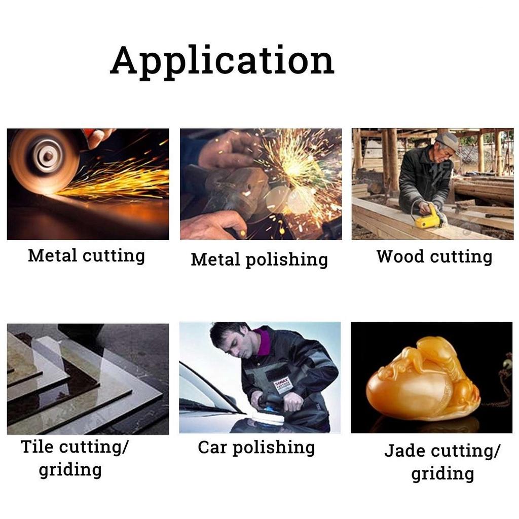 Cordless Angle Grinder Grinding Tools Household Handheld Polishing Cut Off Tool Metal Wood Cordless Brushless Cutter 16.8V