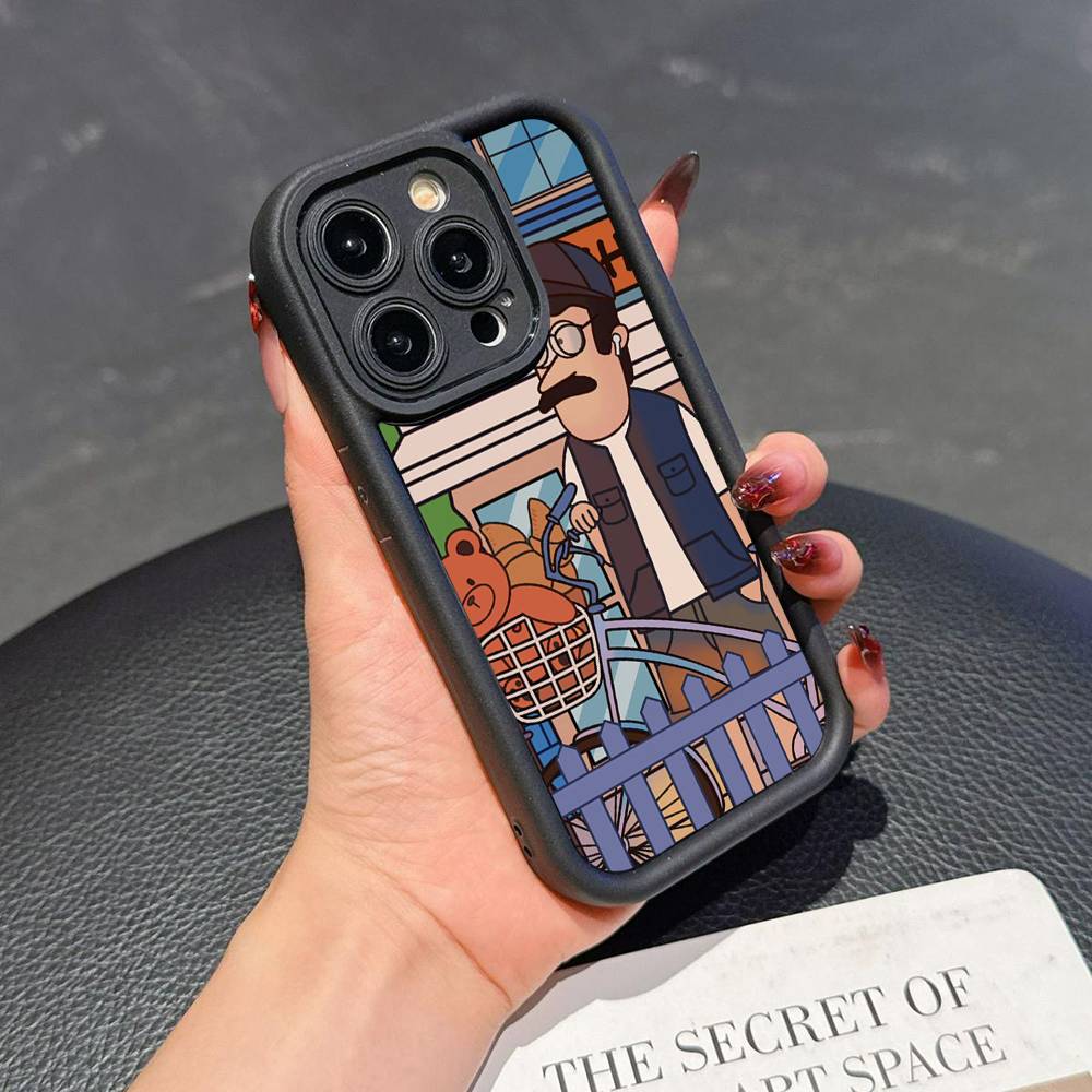 

Deluxe Cartoon Man Phone Case For iPhone 17 16 15 14 13 12 11 Pro Plus Max Soft TPU Ladder Lens Protection Soft Cover iPhone 17pro max