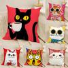 Funny And Surprising Cat Patterns Pillow Case Home Living Room Decoration Linen Pillowcover Pillow Cases Cushion Cover