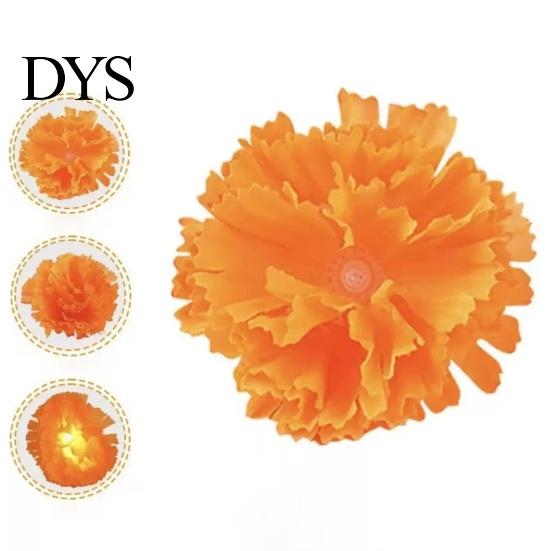 Seasonal Festival Embellishments 10FT LED Chrysanthemum String Light, Battery Operated Artificial Marigold Garland Realistic Flower Shape Lamps Fairy