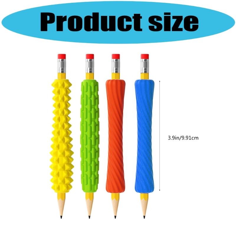 8/12Pcs Soft Silicone Pen Grip Ergonomic Pen Holder Grip Writing Aid Grip Pencil Holder Grip For Toddler Kid Writing