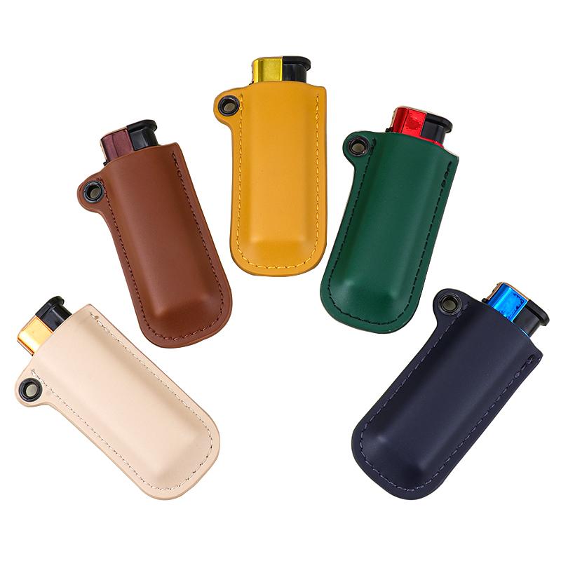 Pu Leather Lighter Case for Mini Bic&cricket Lighters Pouches Sleeve Cover Holder Smoking Cigarette Accessories