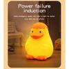 Silicone Cute Duck Pat Light Induction Night Light USB Charging Ornament Ambient Lighting Night Light
