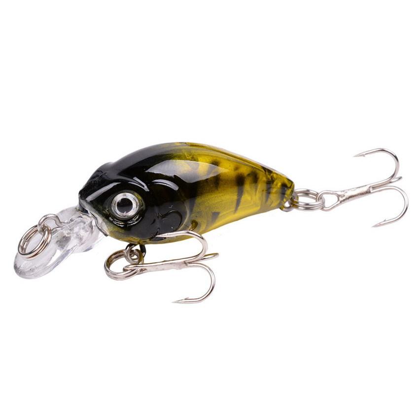 ABS 4.5cm Rocker Fat Minnow Artificial Hard Bait 4g Bionic Lure Plastic Mini Fish Bait with Hooks Saltwater Bass/Trout