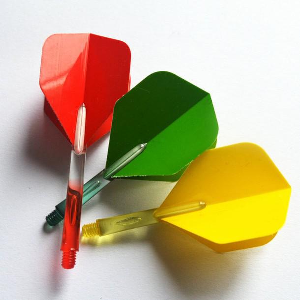 Nationalflaggen Dartflights: Einfarbige Feder-Accessoires.