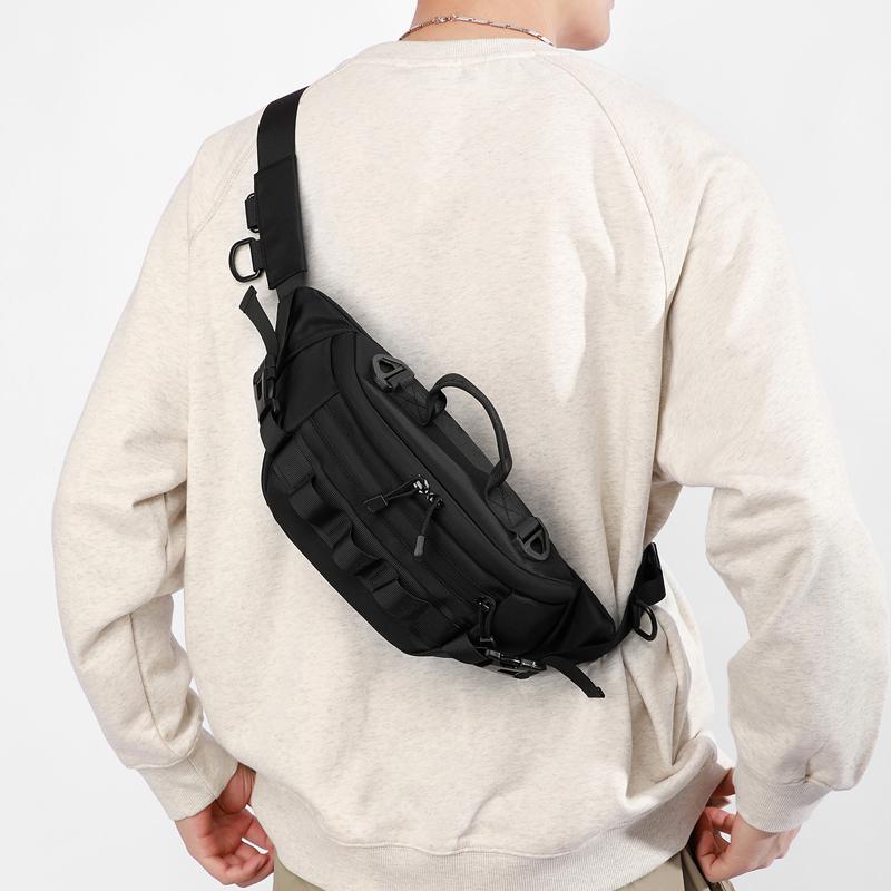 Bolsa de Cintura Esportiva Masculina Multifuncional Bolsa Transversal Bolsa de Peito