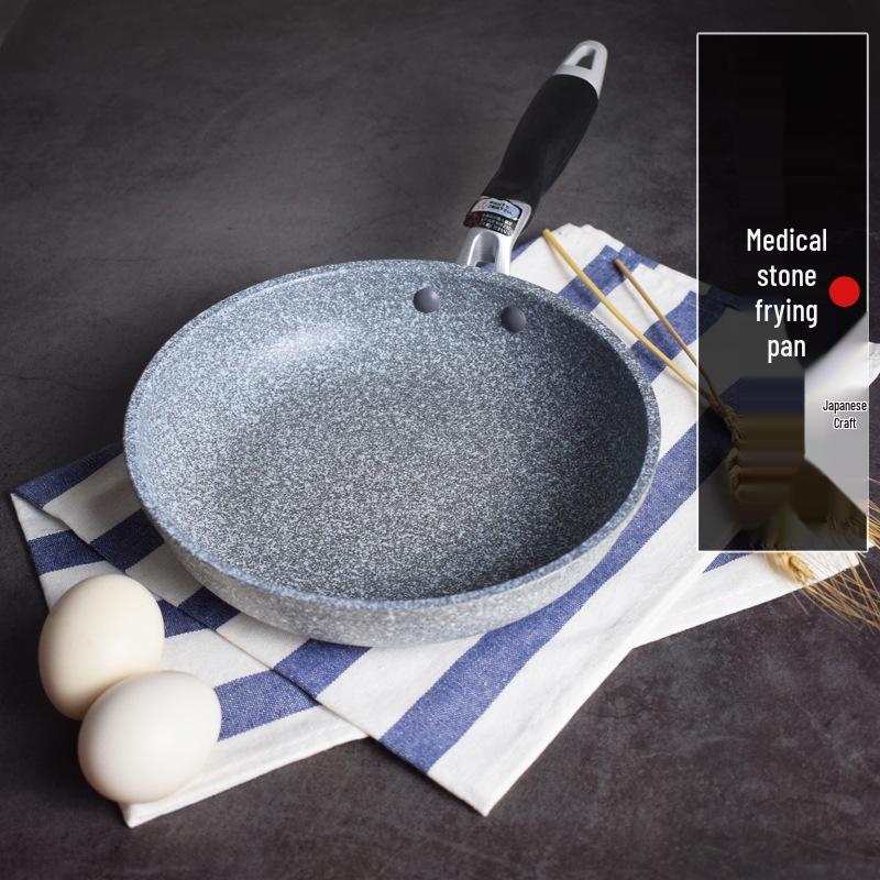 

Non-Stick Japanese Maifan Stone Wok: Flat Bottom Frying Pan (20cm-28cm) Maifan Stone Tamagoyaki Pan