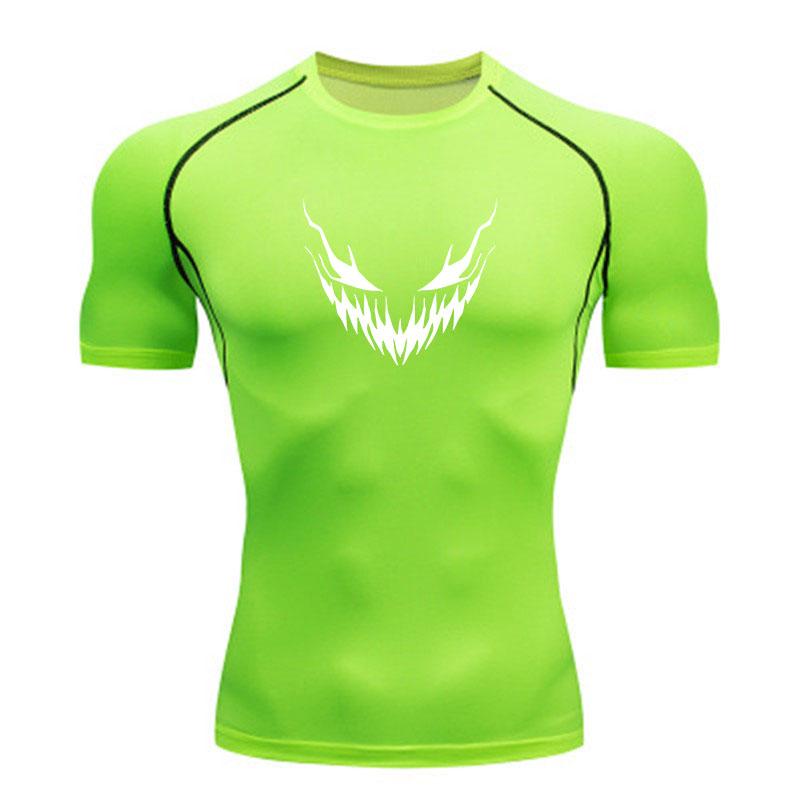 Men's Compression Fitness Sports T-Shirt, Carnage Grin Sharp