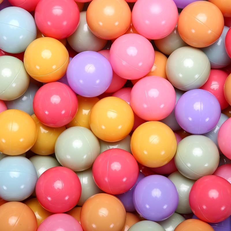 PlayMaty Ball Pit Balls - Colorful Ocean Pool Toys for Kids, Phthalate & BPA Free, 100pcs for Toddler Playhouse, Tent, or Playpen