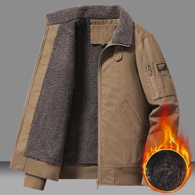 New Retro Tooling Jacket Men's Coat Autumn and Winter Velvet Loose Casual Outdoor Jacket