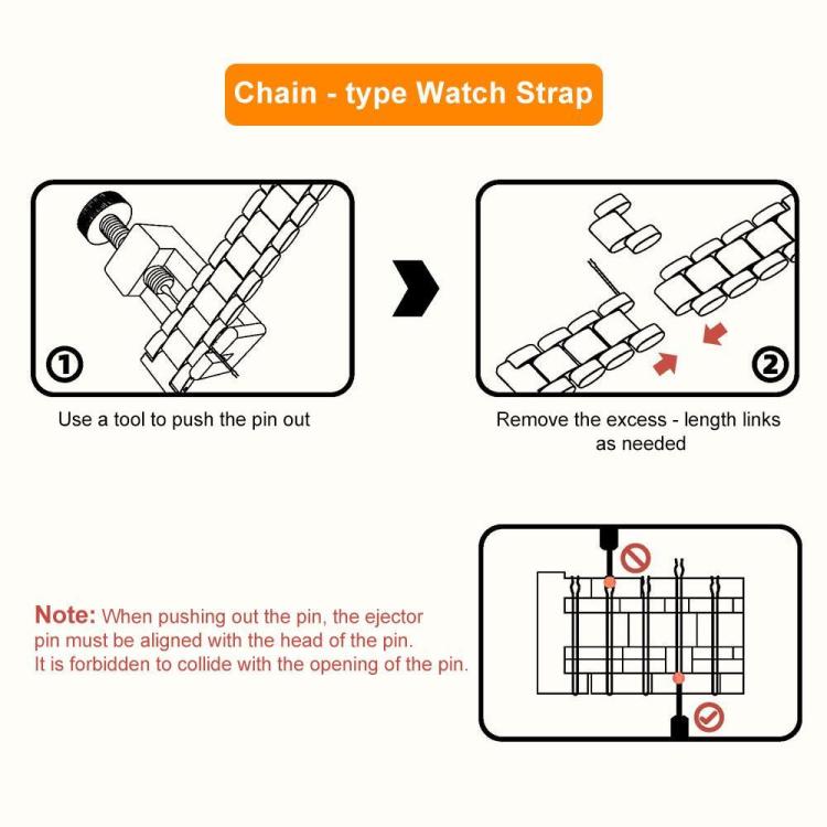 Three‑Beads Stainless‑Steel Replacement Watch Band Strap for Honor Band 11 / Band 11 Pro