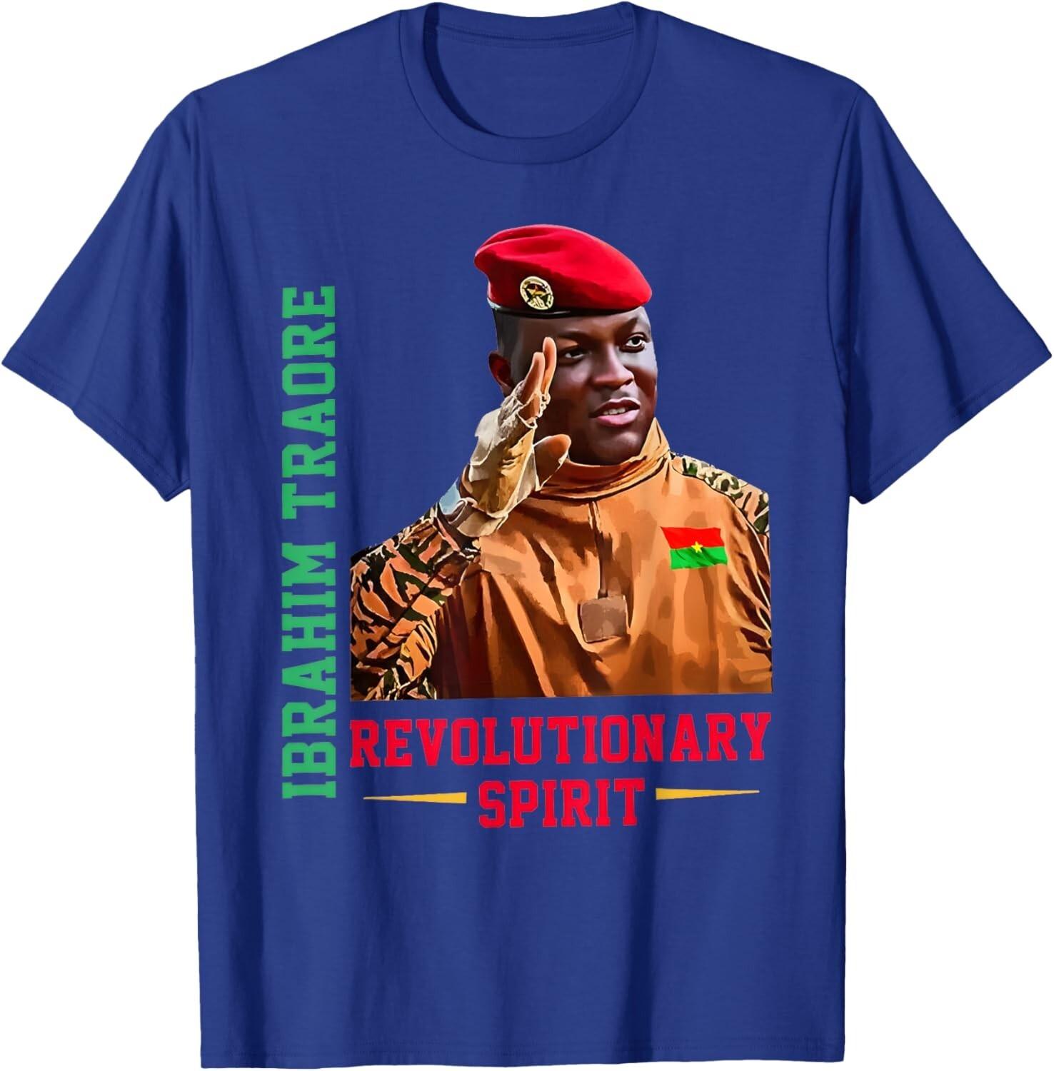 

Burkina Faso Ibrahim Traoré Thomas Sankara African President Graphic T Shirts Woman Man High Quality Cotton Shortsleev S
