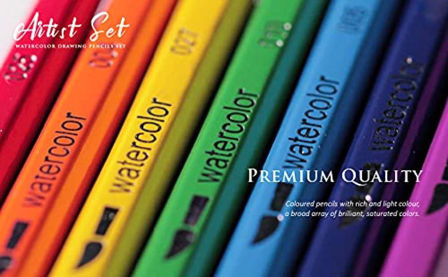 YOSOGO Watercolor for Watercolor In Aluminum Case Pencils, 72-Piece Set, Painting,