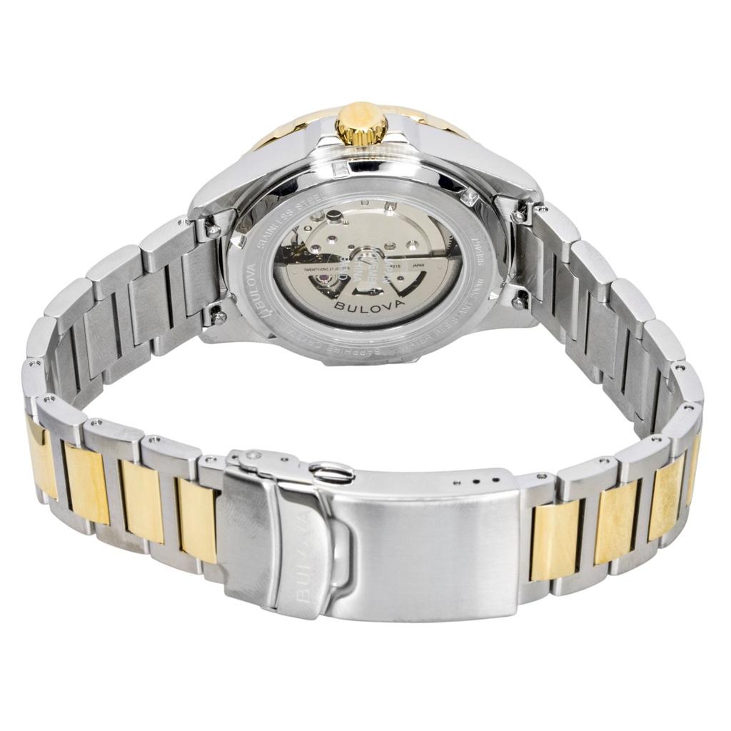 BULOVA Orologio da Uomo Marine Star Bicolore Acciaio Inossidabile Quadrante Verde Automatico Subacqueo 98B467 200M